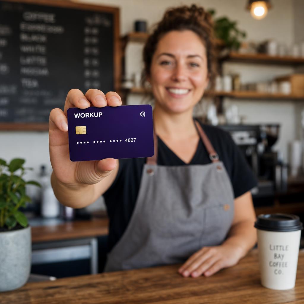 Hospitality business owner using WorkUp