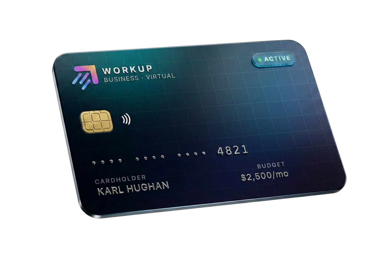 WorkUp debit card with budgets